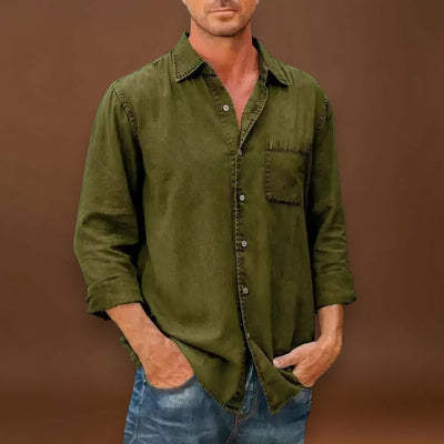 Evin - Hosszú Ujjú Farmer Ing Gombos Elülső Rész