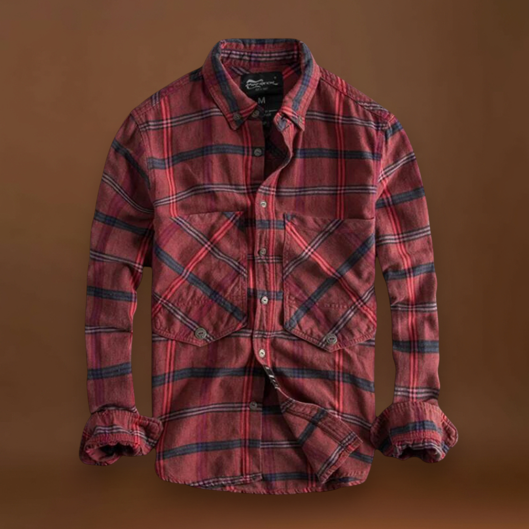 Csizmadia – Állítható Flanelkeverék Gombos Gallérral