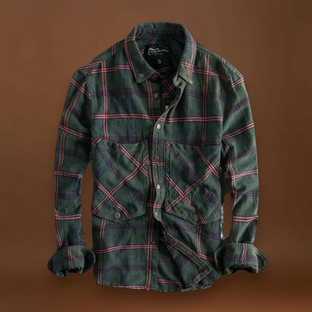 Csizmadia – Állítható Flanelkeverék Gombos Gallérral