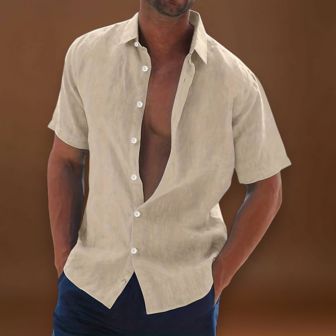 Euzéb - Könnyű Rövid Ujjú Kevert Anyag és Könnyű Mozgás