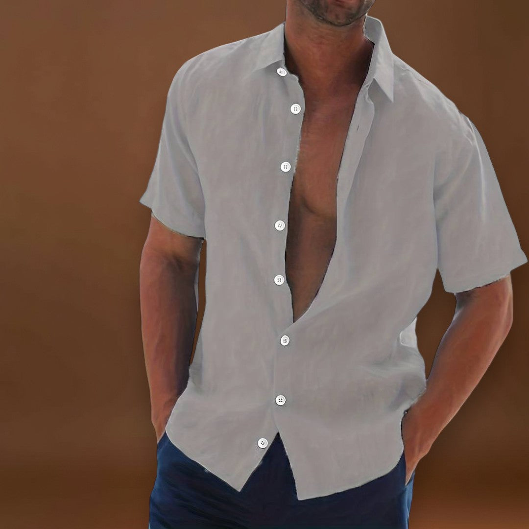 Euzéb - Könnyű Rövid Ujjú Kevert Anyag és Könnyű Mozgás