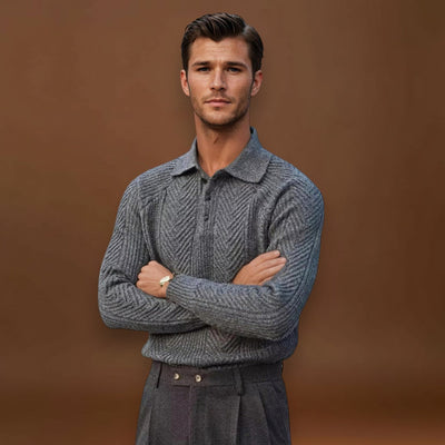 Endre - Poliészter Ráncolt Galléros Ing