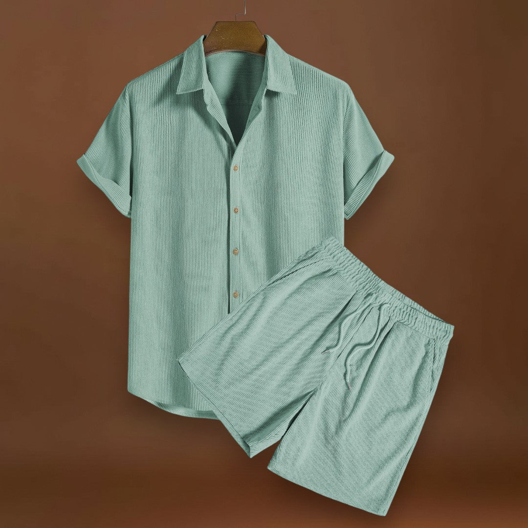 Ing szett - Kordbársony keverék elöl gombokkal és puha tapintással