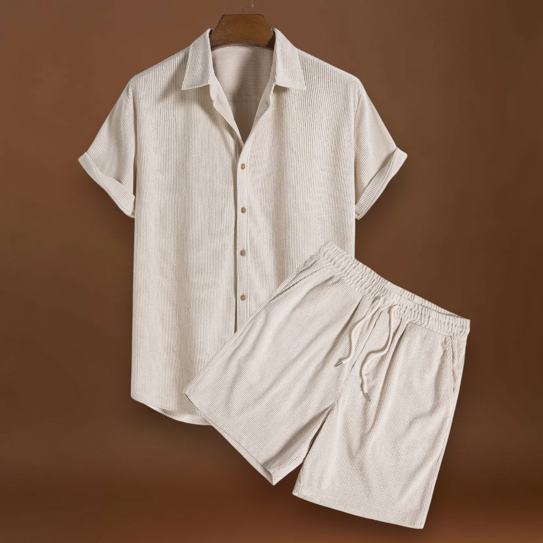 Ing szett - Kordbársony keverék elöl gombokkal és puha tapintással