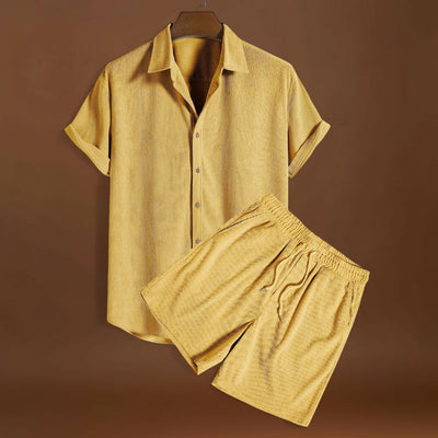 Rövid Ujjú Szett - Poliészter és Lélegző Légáram Keveréke