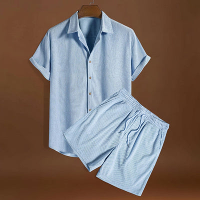 Rövid Ujjú Szett - Poliészter és Lélegző Légáram Keveréke