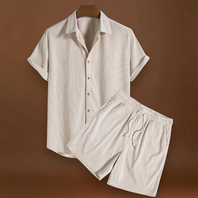 Rövid Ujjú Szett - Poliészter és Lélegző Légáram Keveréke