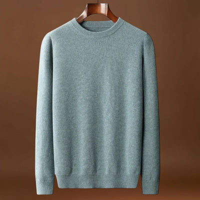 Áron - Keverék Kötött Kerek Nyakú Pulóver Közepes Melegséggel