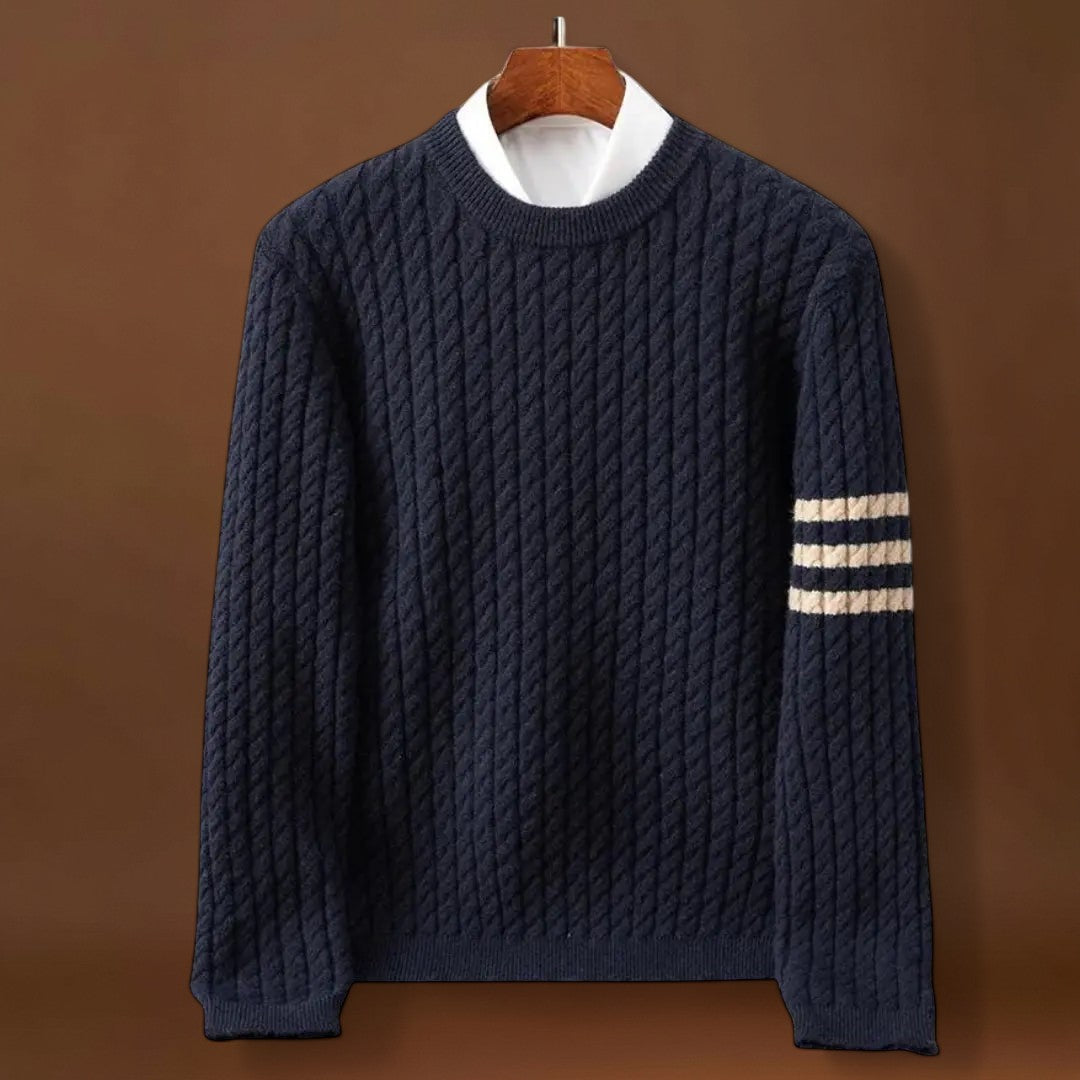 Jónás - Kényelmes Chunky Kötött Pulóver