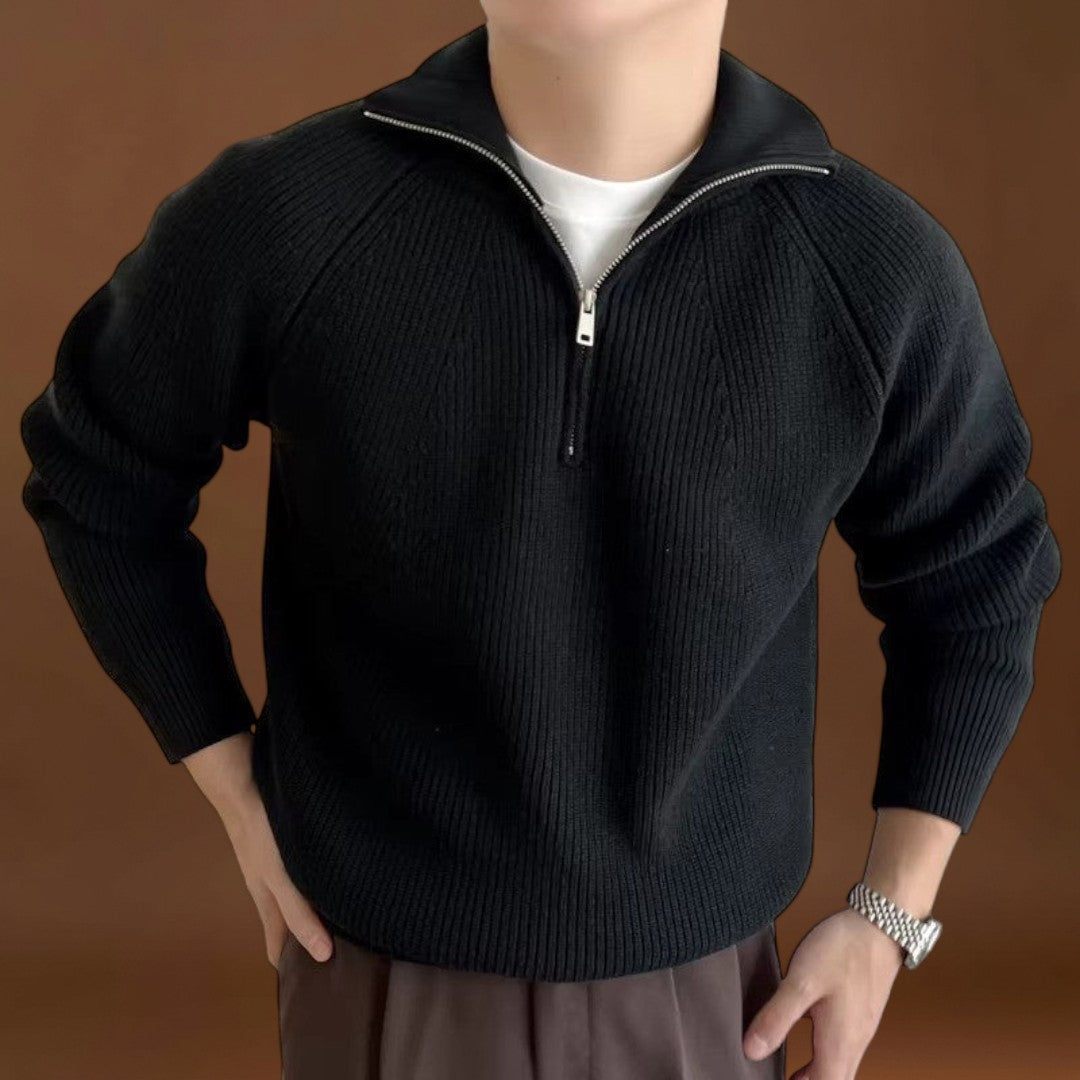 Soma - Kényelmes Zipperes Pulóver