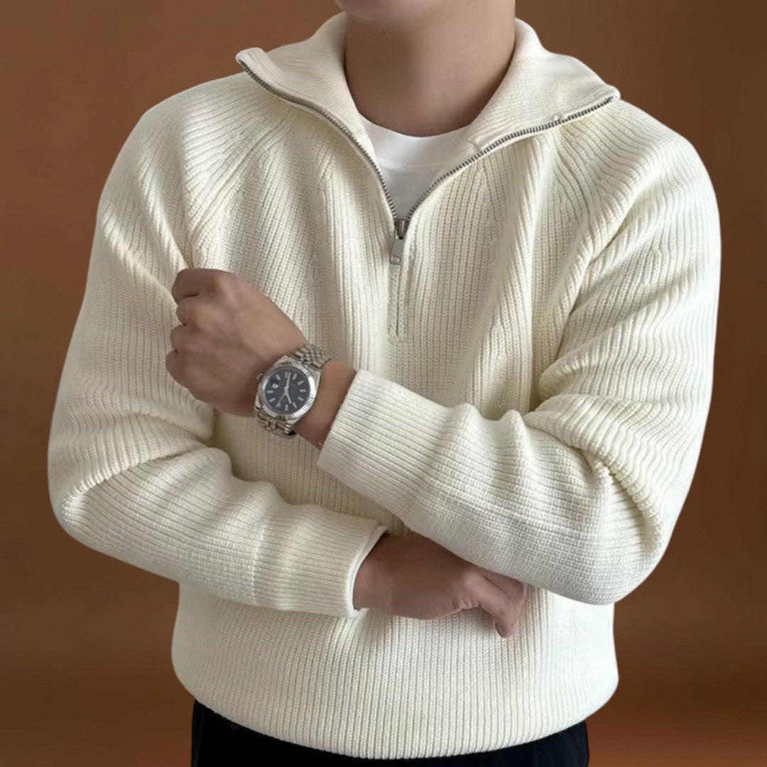 Soma - Kényelmes Zipperes Pulóver