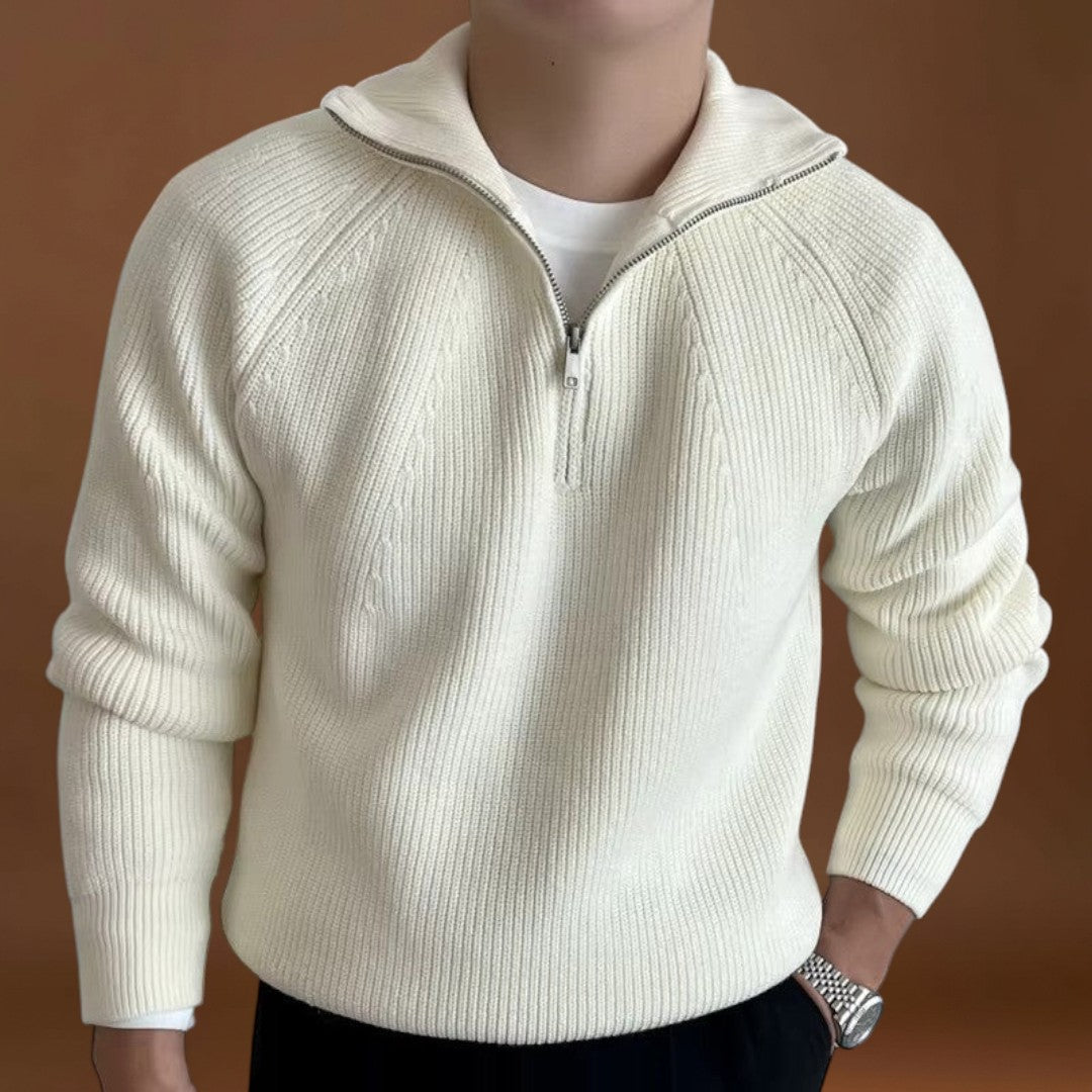 Soma - Kényelmes Zipperes Pulóver