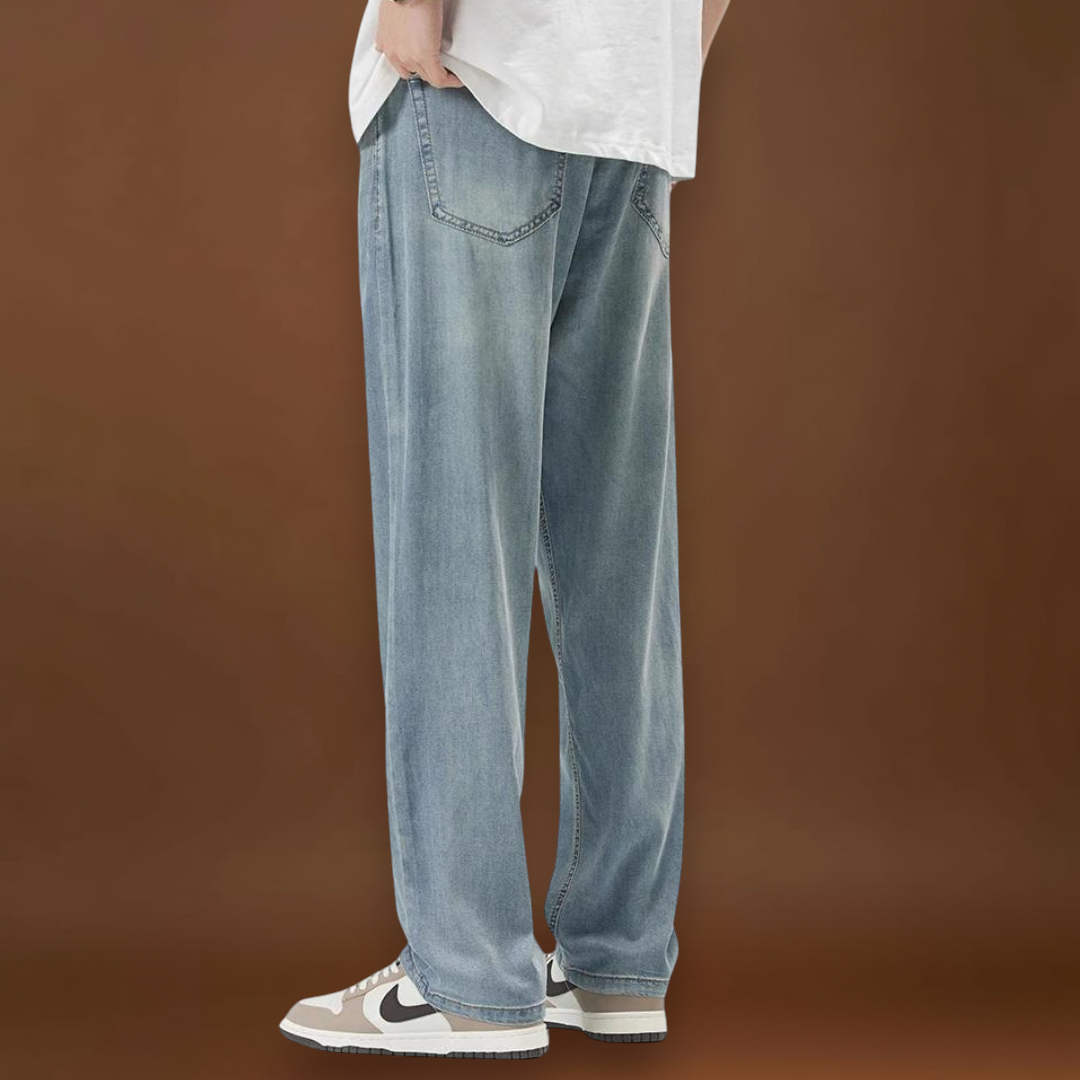 Atos - Alacsony Derékú, Relaxált Szabású Denim Keverék