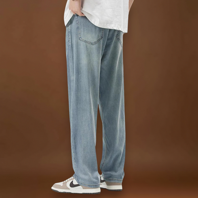 Atos - Alacsony Derékú, Relaxált Szabású Denim Keverék