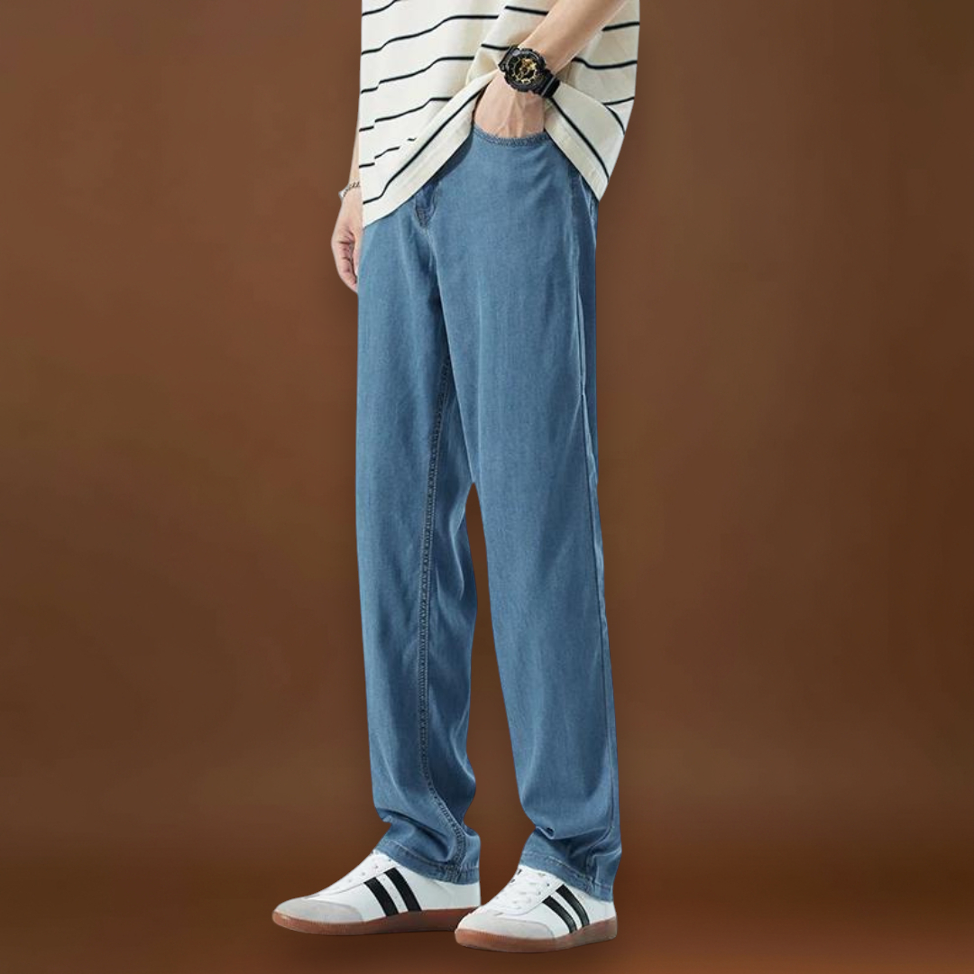 Atos - Alacsony Derékú, Relaxált Szabású Denim Keverék