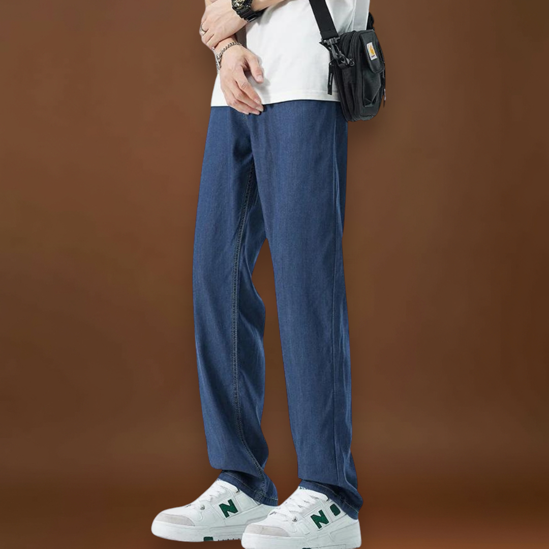 Atos - Alacsony Derékú, Relaxált Szabású Denim Keverék