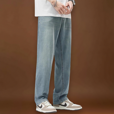 Atos - Alacsony Derékú, Relaxált Szabású Denim Keverék