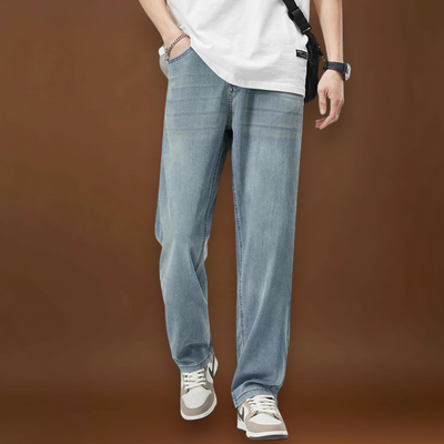 Atos - Alacsony Derékú, Relaxált Szabású Denim Keverék