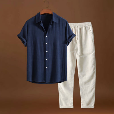 Két Darabos Szett - Rövid Ujjú & Lélegző Poliészter Keverék