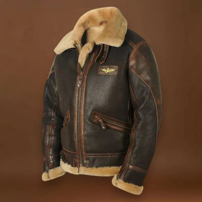 Lestyán - Férfi téli bőrkabát Eredeti