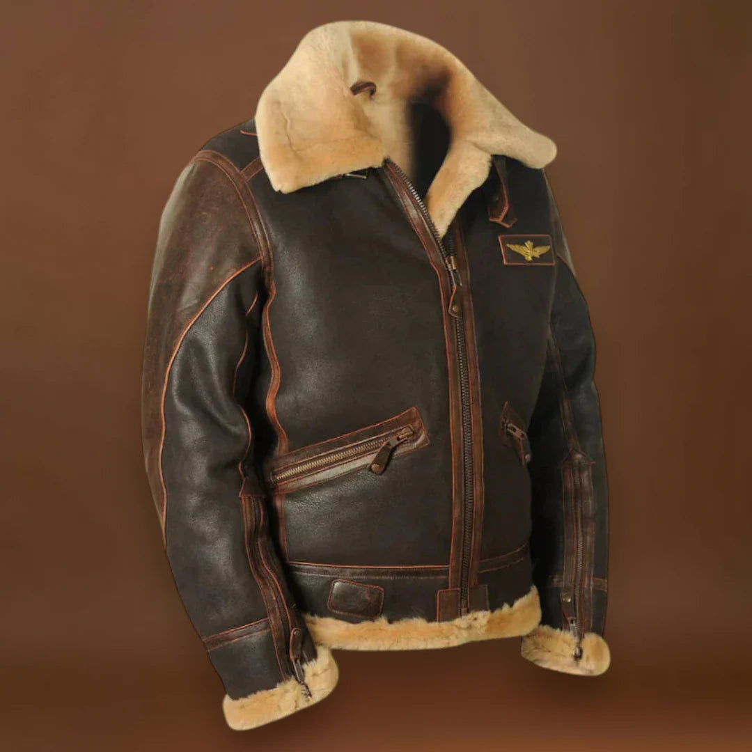 Lestyán - Férfi téli bőrkabát Eredeti