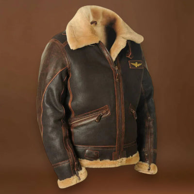 Kacsó - Eredeti férfi bőr téli kabát