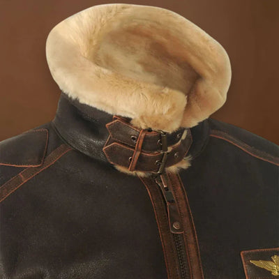 Lestyán - Férfi téli bőrkabát Eredeti