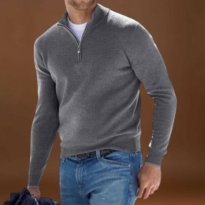 Rómeó - Kényelmes Cipzáras Pulóver