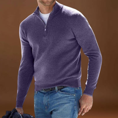 Rómeó - Kényelmes Cipzáras Pulóver