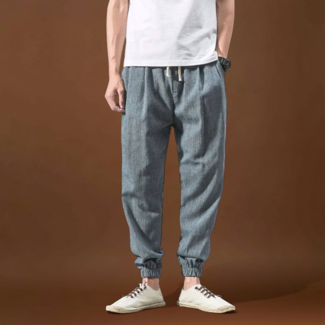 Enrikó - Kényelmes japán nadrág Fekete