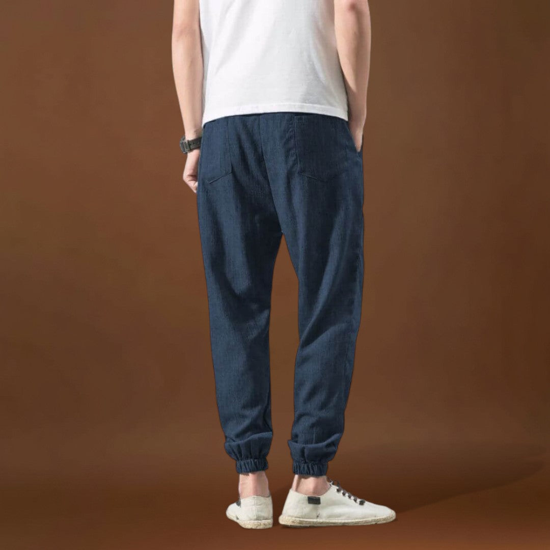 Enrikó - Kényelmes japán nadrág Fekete