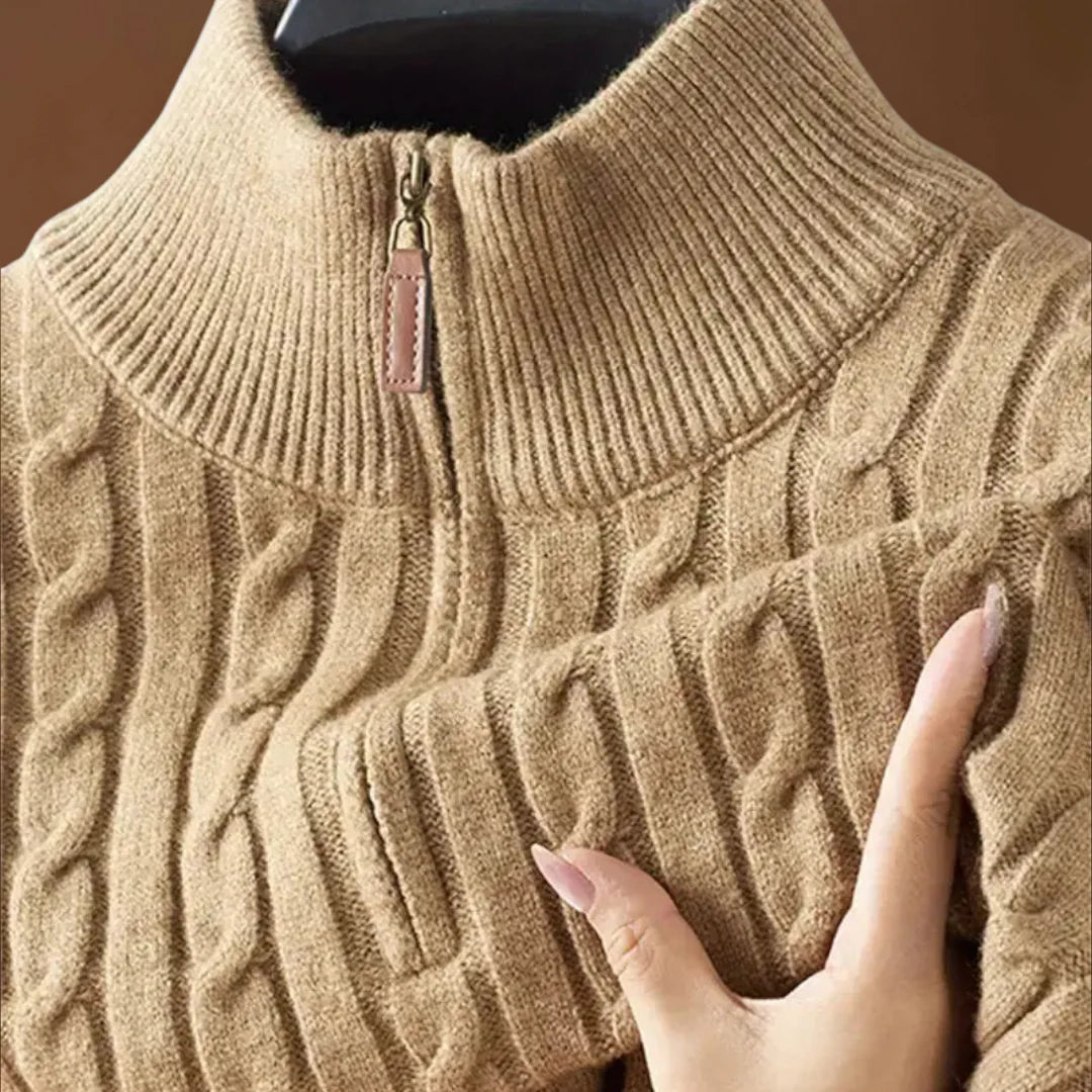 Torda - Cipzáros Pulóver Kellemes Anyagból