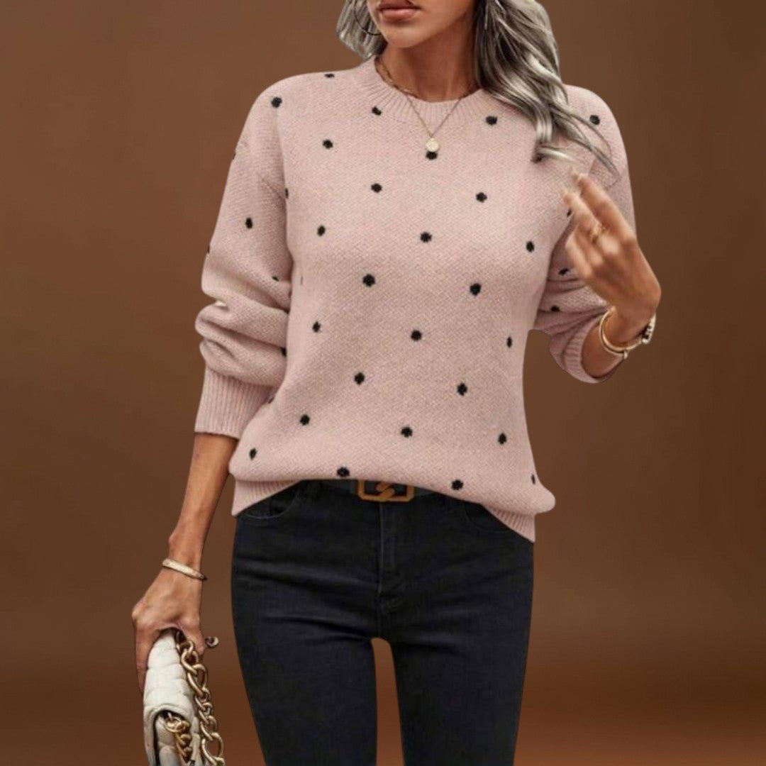 Apollónia - Pöttyös kötött pulóver