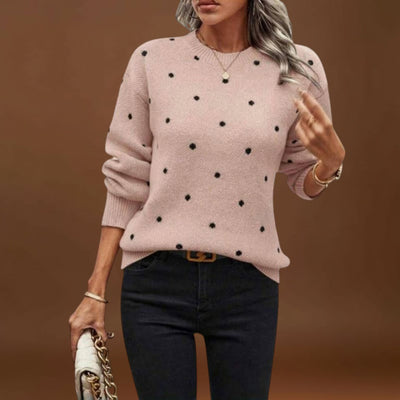 Apollónia - Pöttyös kötött pulóver