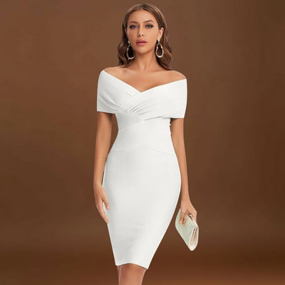 Vica - Elegáns Ruha V Kivágással