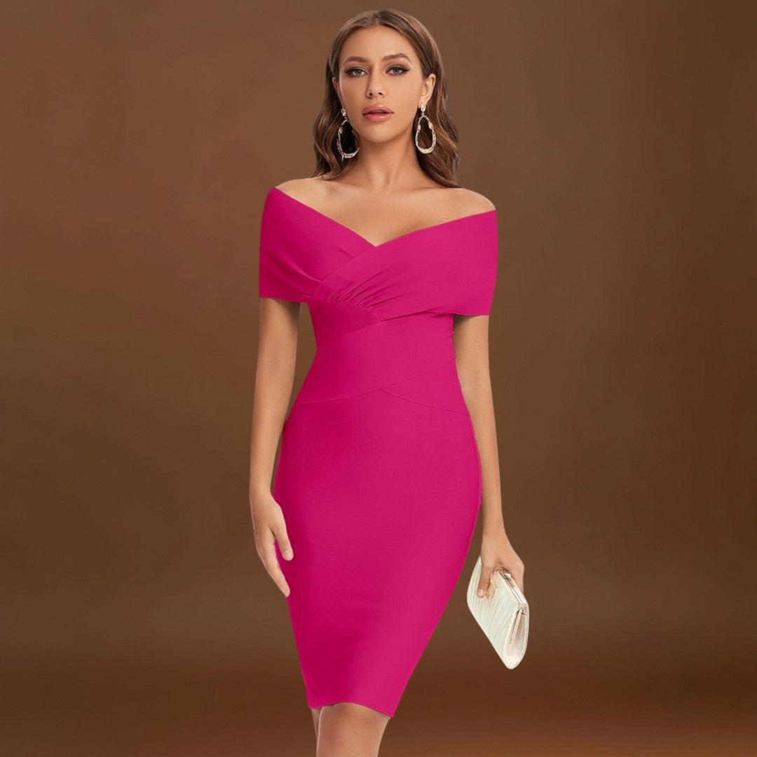 Vica - Elegáns Ruha V Kivágással