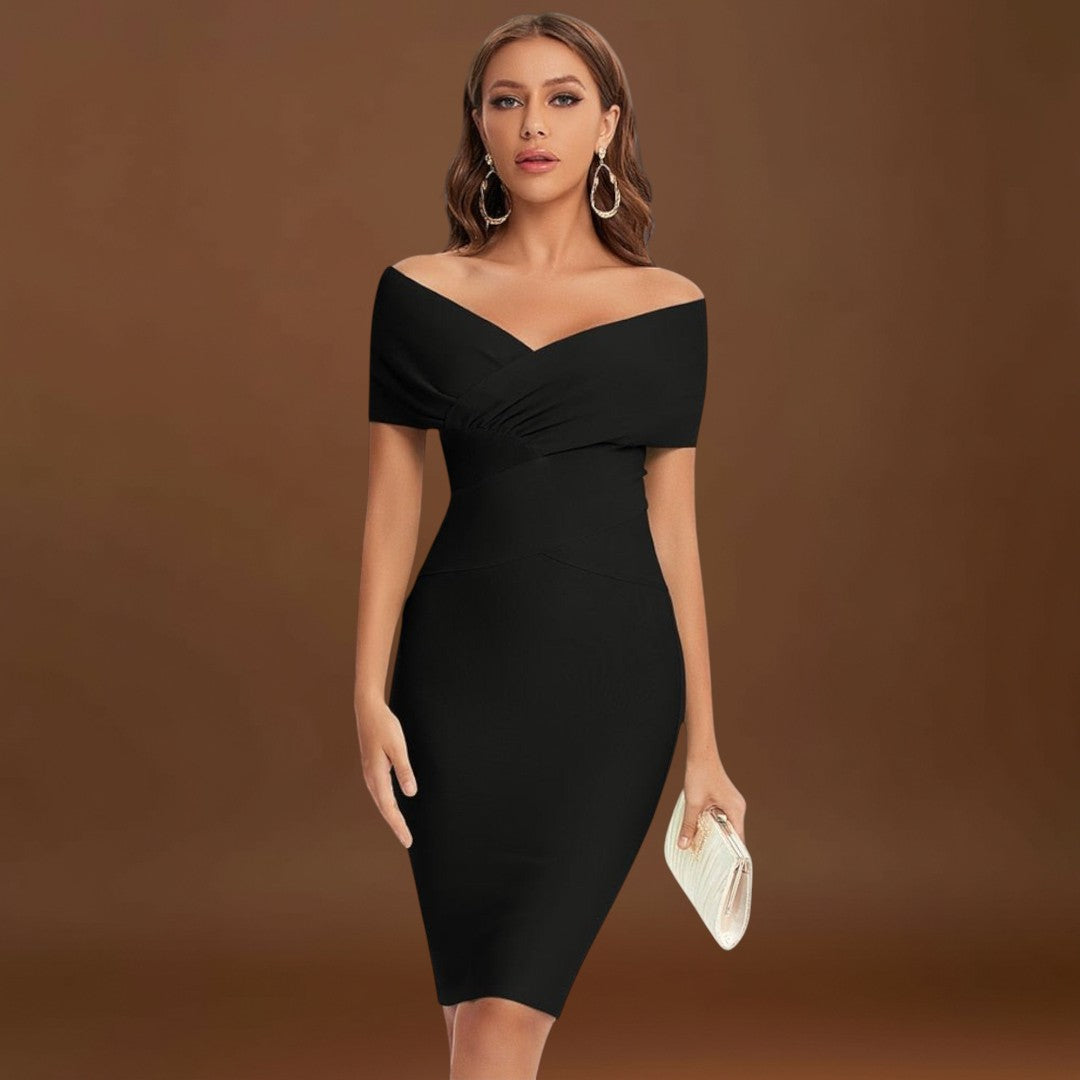 Vica - Elegáns Ruha V Kivágással