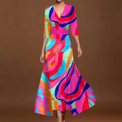 Bíborka - Elegáns ujjú női ruha