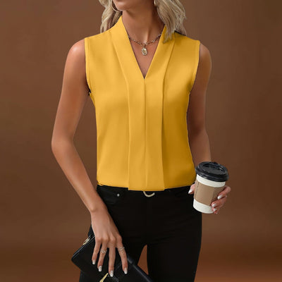 Ilonka - Ujjatlan blúz V-kivágással