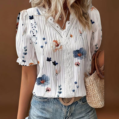 Letti - Elegáns blúz hegyes dekoltázzsal