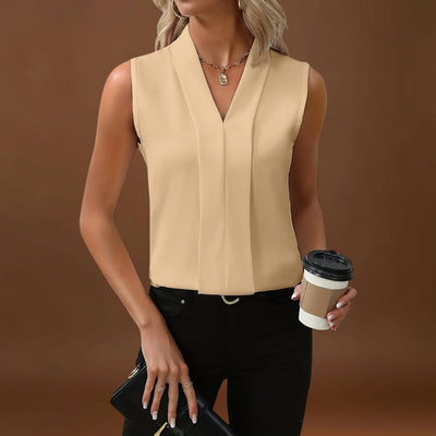 Ilonka - Ujjatlan blúz V-kivágással