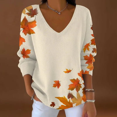 Georgina - Elegáns Pulóver V-nyakkal