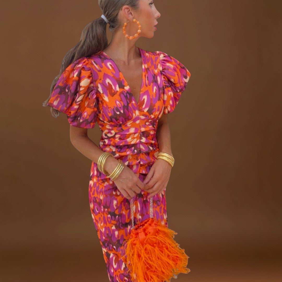 Kincső - Elegáns V-nyakú ruha