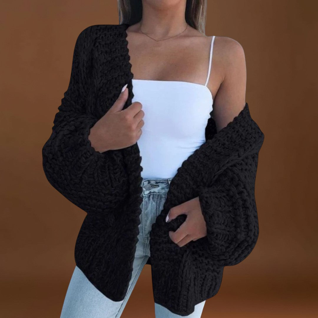 Mária-Róza - Laza, vastag kötött kabát