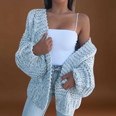 Mária-Róza - Laza, vastag kötött kabát