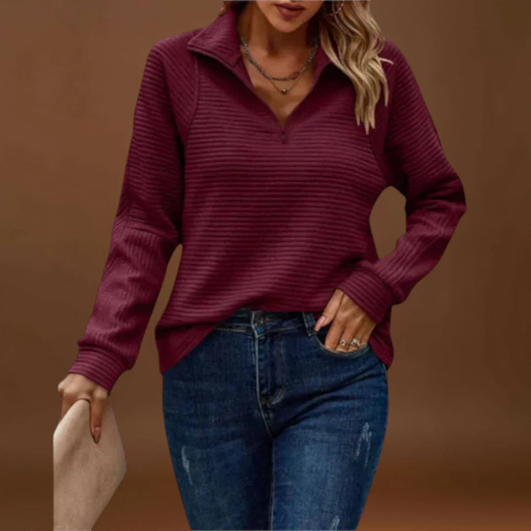 Angélika - Elegáns Kötött Pulóver