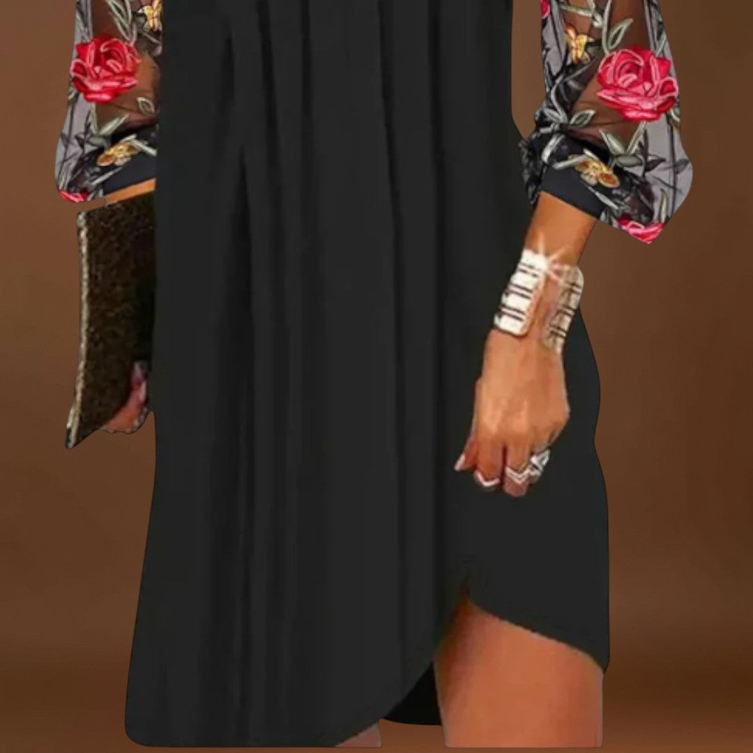 Sarolta - Elegáns mini ruha V-nyakkal