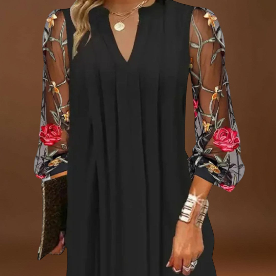 Sarolta - Elegáns mini ruha V-nyakkal