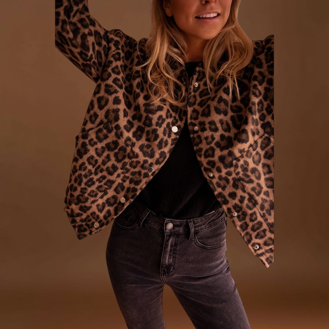 Lucilla - Modern kabát leopárdmintával