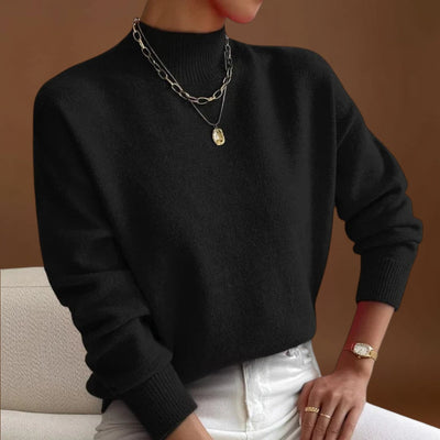 Darázska - Elegáns Magas Galléros Pulóver